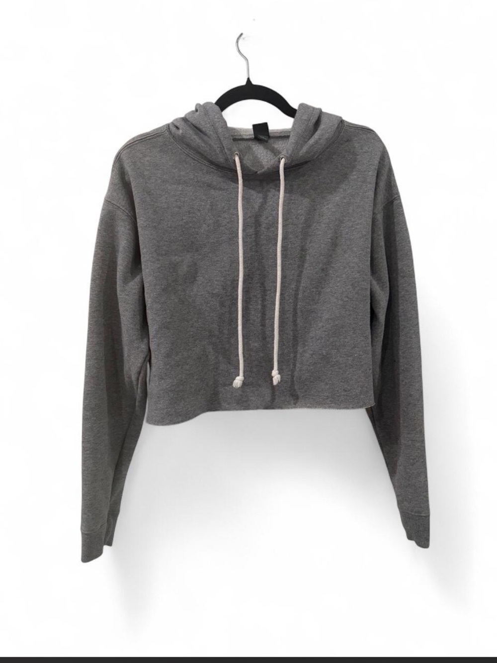 wild fable Cropped Gray Hoodie with Drawstrings